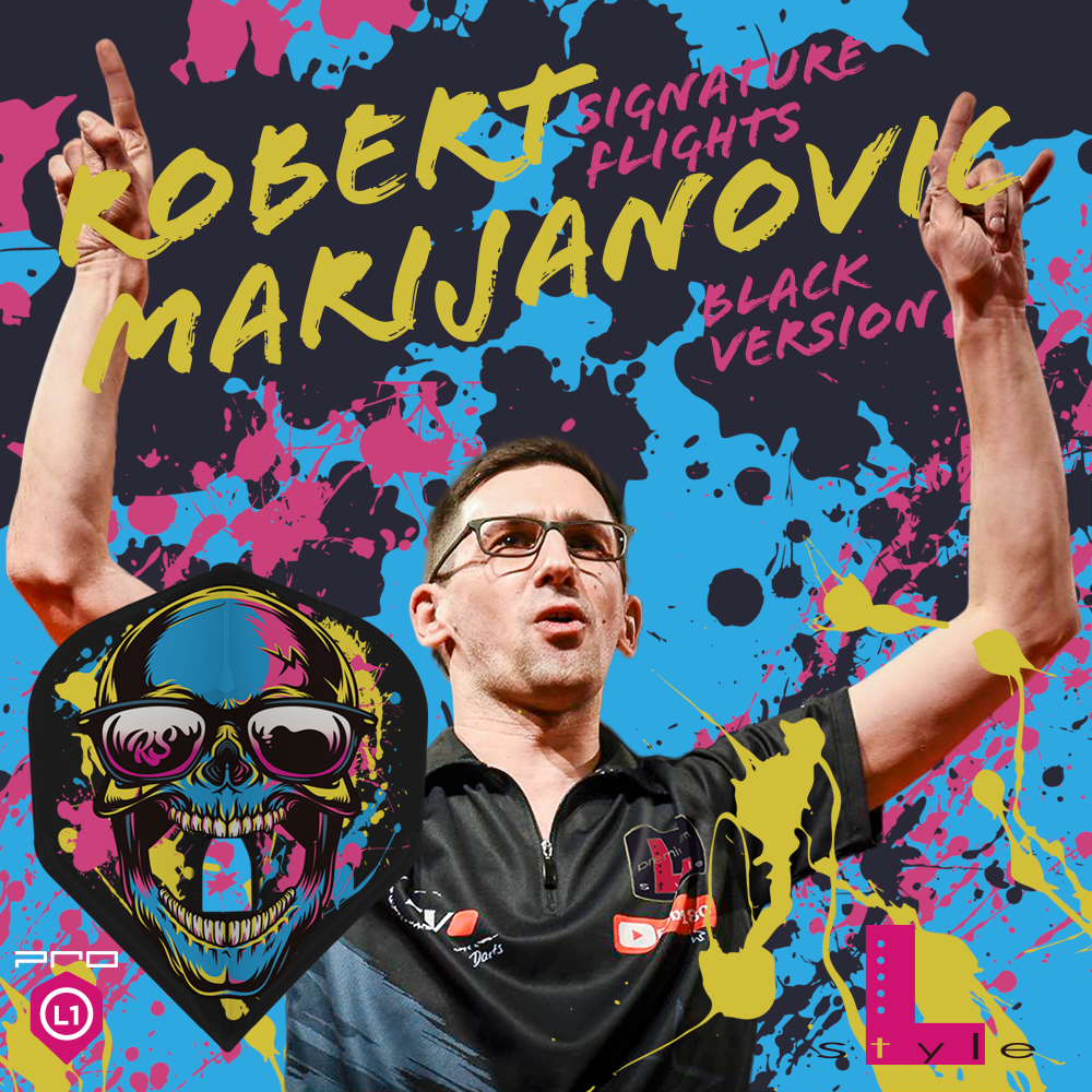 LStyle - Signature Champagne Flight: L1PRO Standard Marijanovic v1 Black - The Darts Shop
