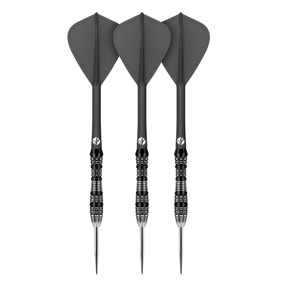 Shot Flight Deck One Piece Dart Flight and Shaft System Black Kite - view 4