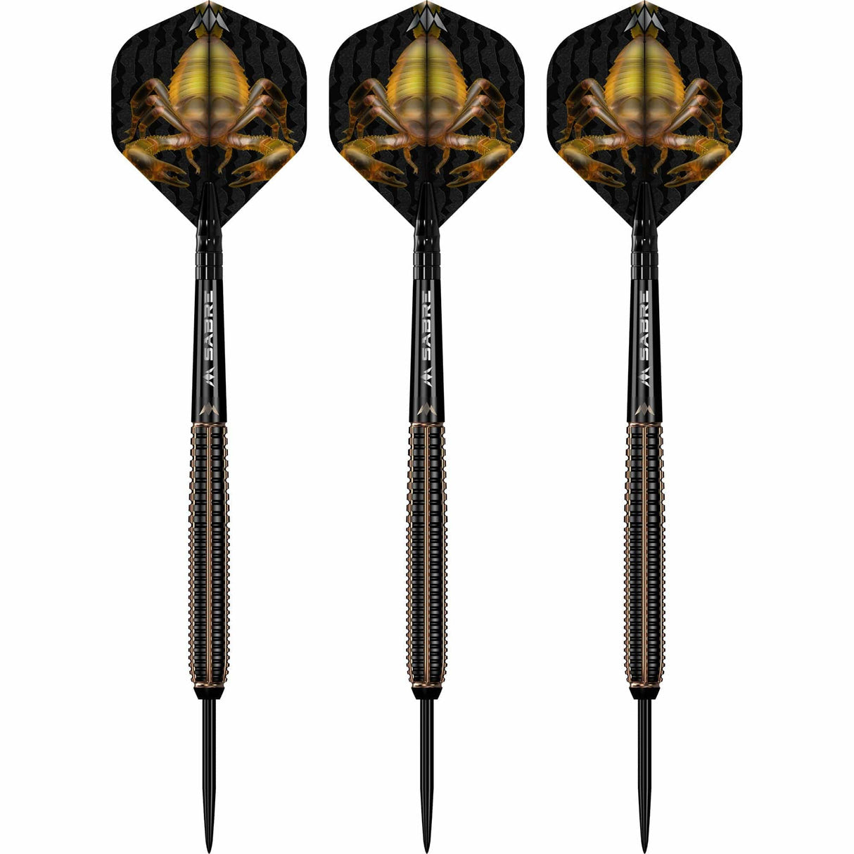 Mission Scorpion Darts - Steel Tip - 90% Tungsten - Black & Gold Electro - The Darts Shop