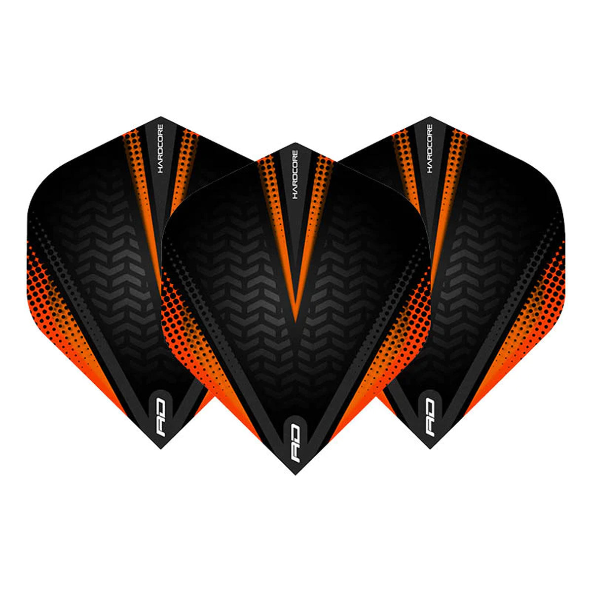 Hardcore Radical Orange Standard Dart Flights by Red Dragon - view 2