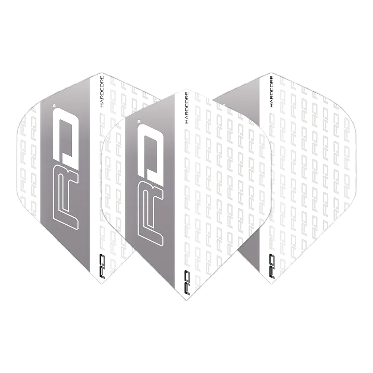 Hardcore XT White & Grey RD Standard Dart Flights by Red Dragon - view 2
