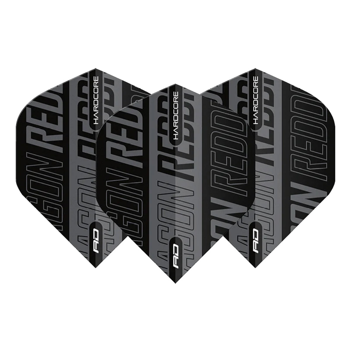 Hardcore XT Black and Grey Red Dragon Standard Dart Flights by Red Dragon - view 2
