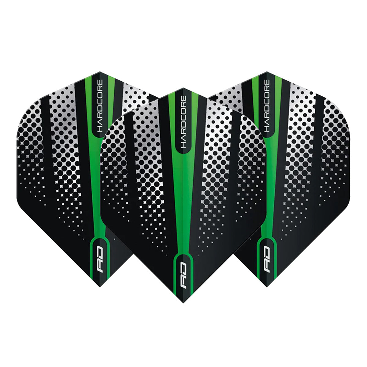 Hardcore Radical Green Flash Standard Dart Flights by Red Dragon - view 2