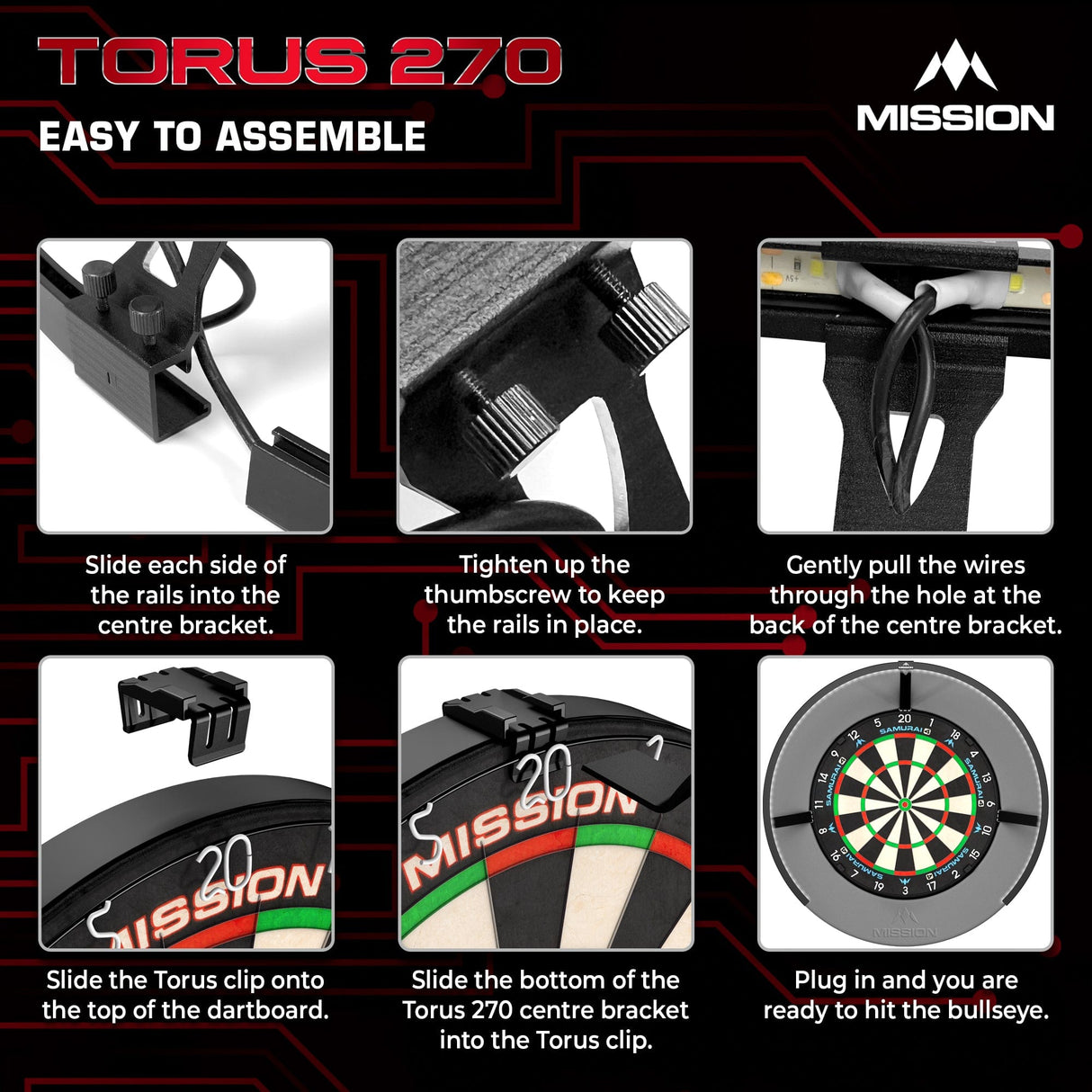 Mission Torus 270 - Dartboard Lighting - USB-C - view 6