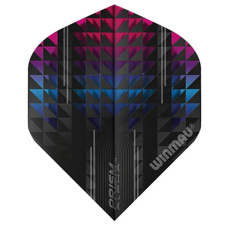 Winmau Prism Alpha Extra Thick Standard Black & Pink & Blue Flights