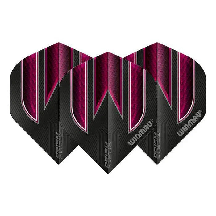Winmau Prism Alpha Extra Thick Standard Black & Pink Flights