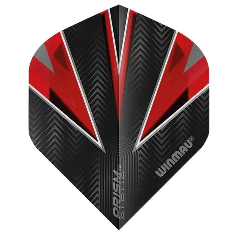 Winmau Prism Alpha Extra Thick Standard Black & Red Flights