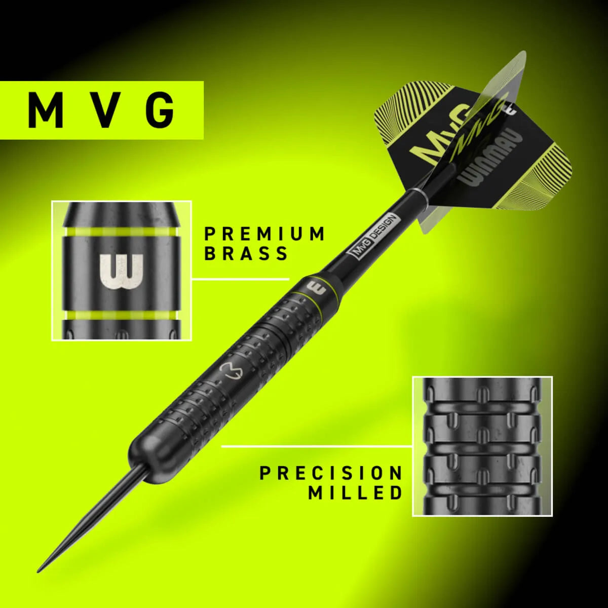 Winmau MvG Core Brass Steel Tip Darts