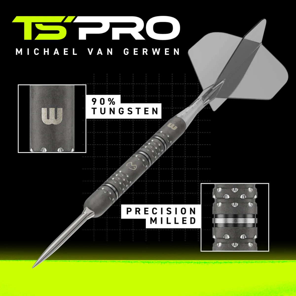 Winmau MvG TS-PRO SP 90% Tungsten Steel Tip Darts
