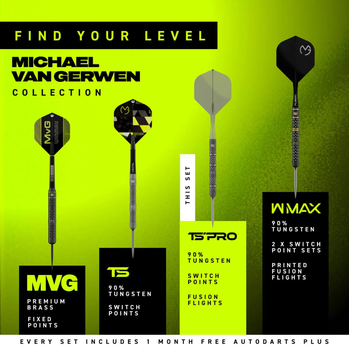 Winmau MvG TS-PRO SP 90% Tungsten Steel Tip Darts