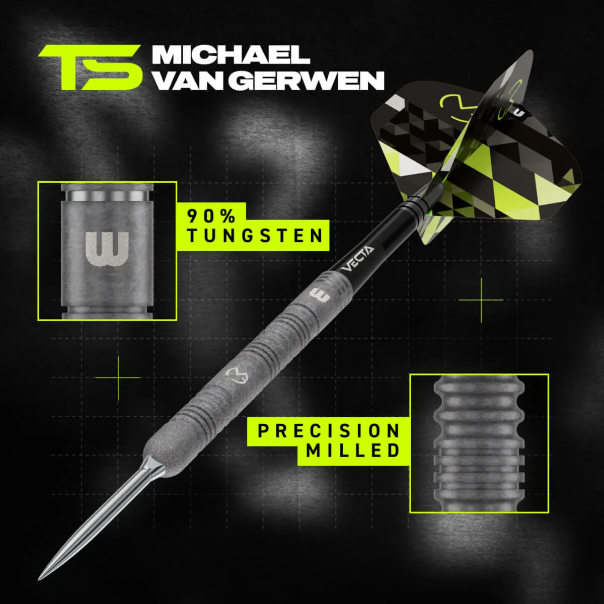 Winmau MvG TS SP 90% Tungsten Steel Tip Darts