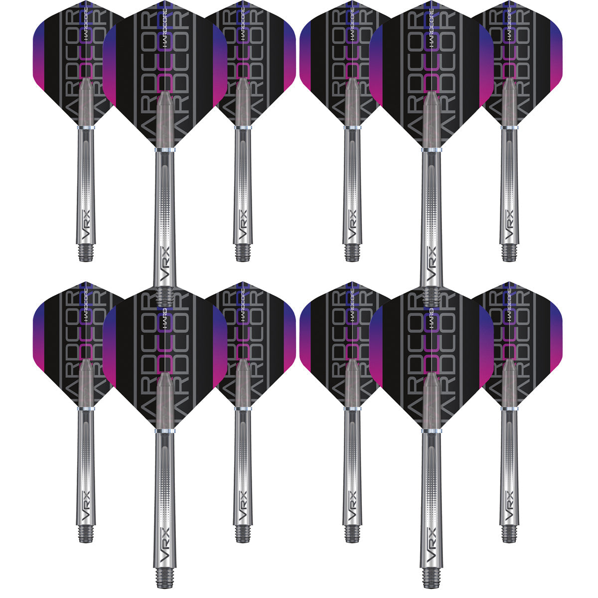 VRX Flight & Shaft Combo - Purple by Red Dragon - 4 Sets - view 2