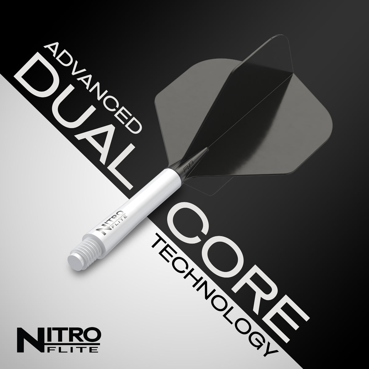 Nitro Flite Integrated Flight & Shaft White & Black No2 by Red Dragon - view 6