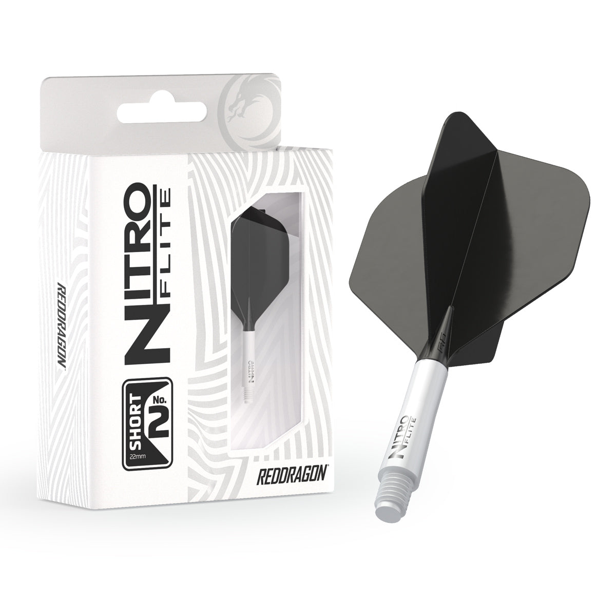 Nitro Flite Integrated Flight & Shaft White & Black No2 by Red Dragon - view 2