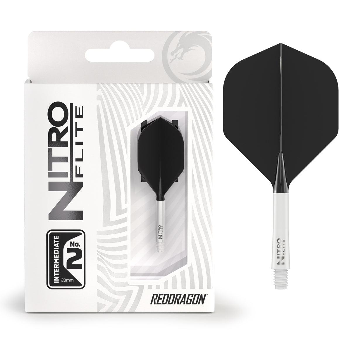 Nitro Flite Integrated Flight & Shaft White & Black No2 by Red Dragon - view 9