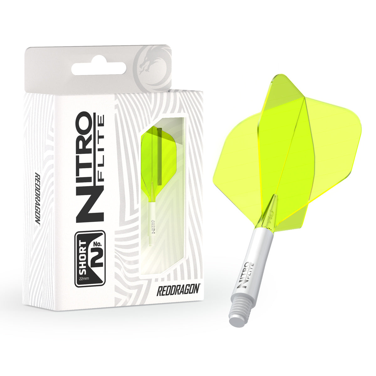 Nitro Flite Integrated Flight & Shaft White & Yellow No2 by Red Dragon - view 2