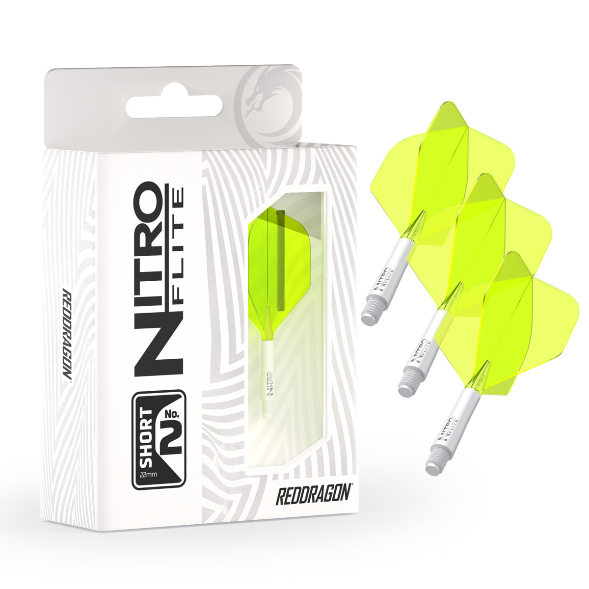 Nitro Flite Integrated Flight & Shaft White & Yellow No2 by Red Dragon - view 3