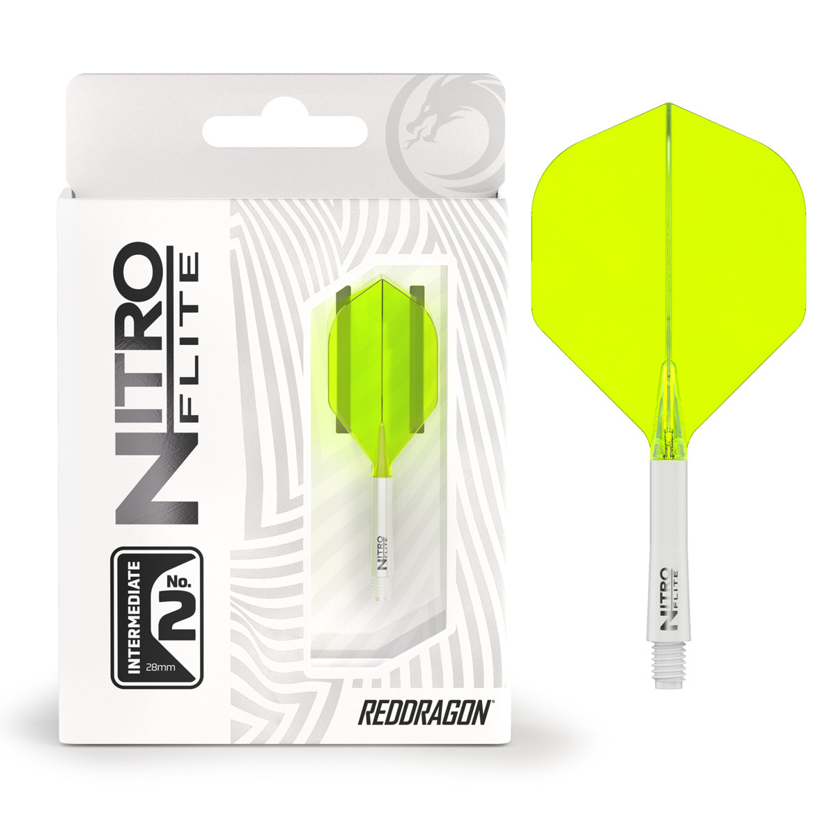 Nitro Flite Integrated Flight & Shaft White & Yellow No2 by Red Dragon - view 9