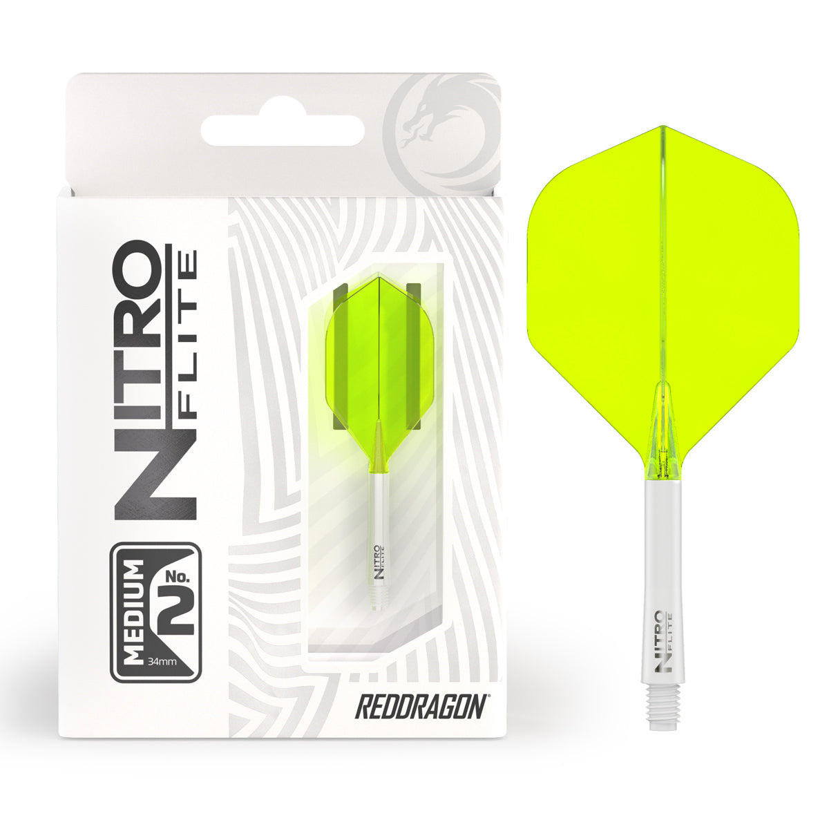 Nitro Flite Integrated Flight & Shaft White & Yellow No2 by Red Dragon - view 14