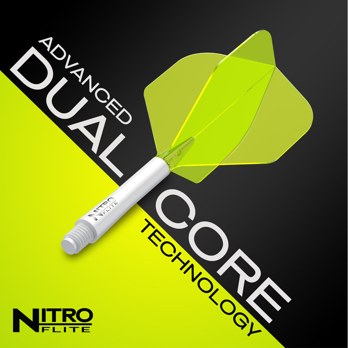 Nitro Flite Integrated Flight & Shaft White & Yellow No2 by Red Dragon - view 16