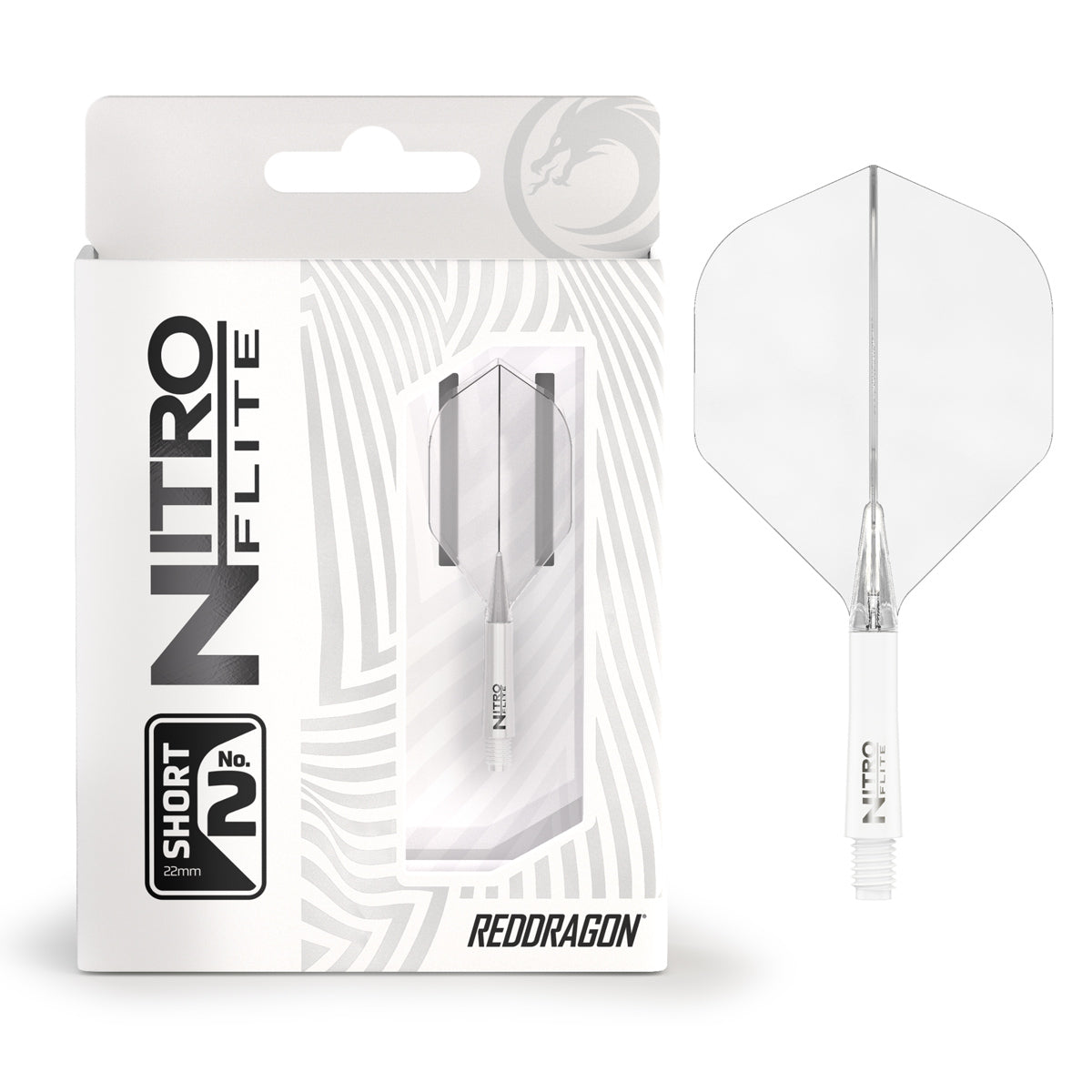 Nitro Flite Integrated Flight & Shaft White & Clear No2 by Red Dragon - view 4