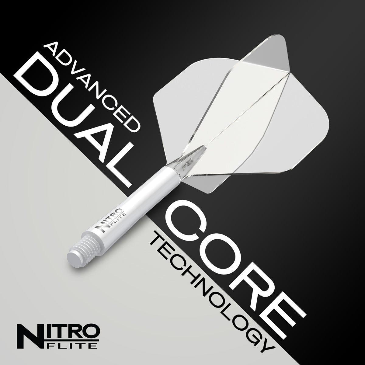 Nitro Flite Integrated Flight & Shaft White & Clear No2 by Red Dragon - view 11
