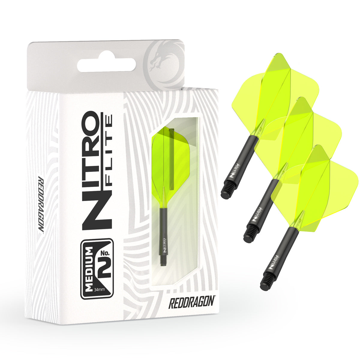 Nitro Flite Integrated Flight & Shaft Black & Yellow No2 by Red Dragon - view 13