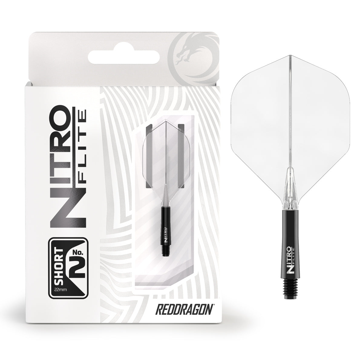 Nitro Flite Integrated Flight & Shaft Black & Clear No2 by Red Dragon - view 4