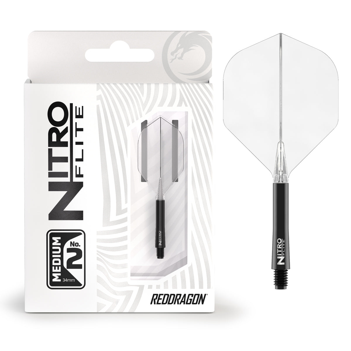 Nitro Flite Integrated Flight & Shaft Black & Clear No2 by Red Dragon - view 14