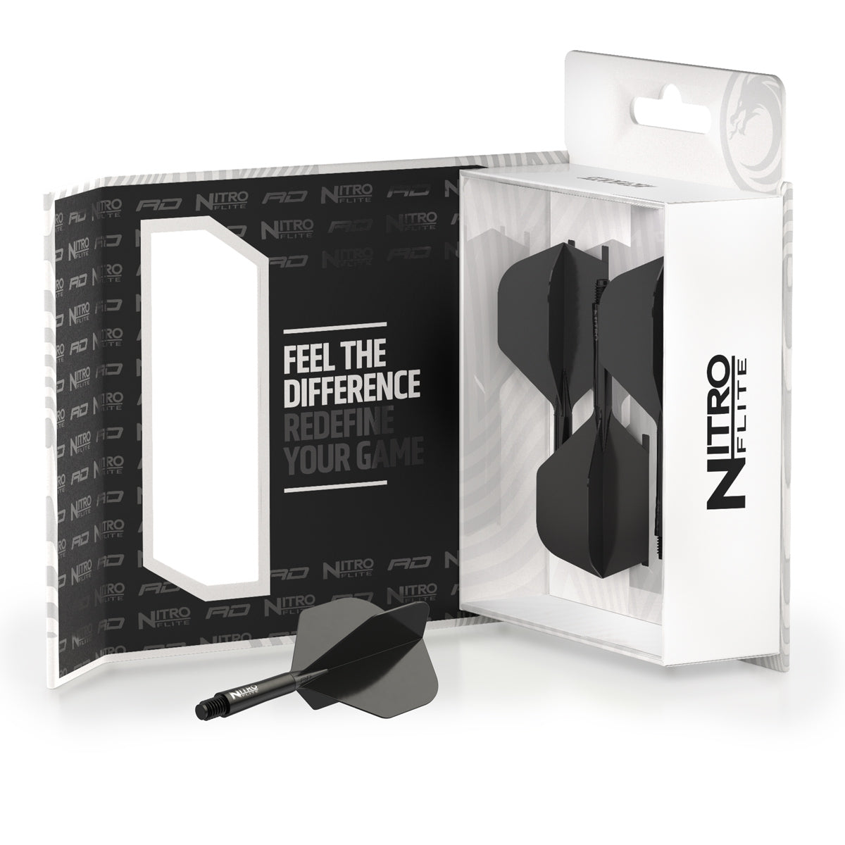 Nitro Flite Integrated Flight & Shaft Black & Black No2 by Red Dragon - view 5