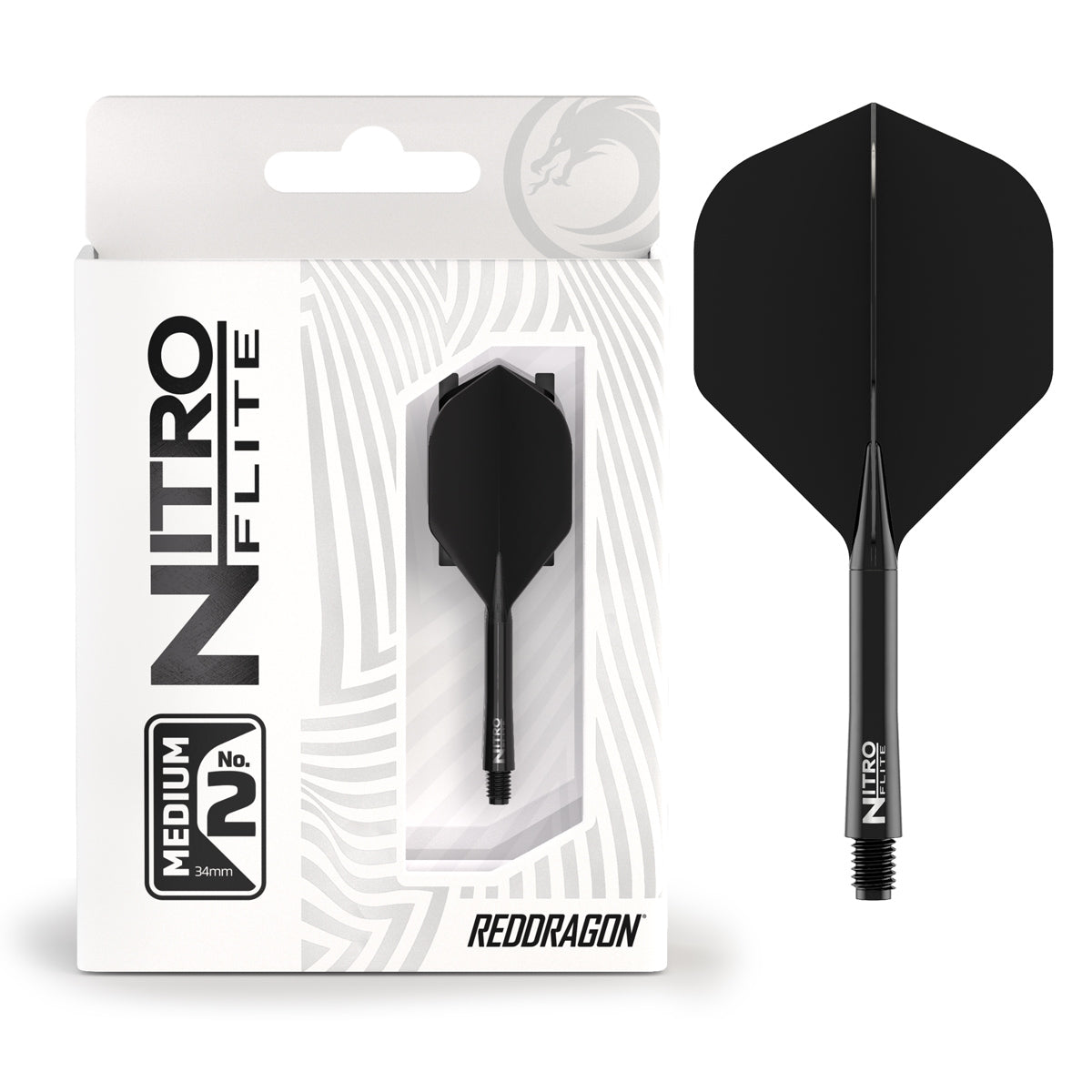 Nitro Flite Integrated Flight & Shaft Black & Black No2 by Red Dragon - view 14