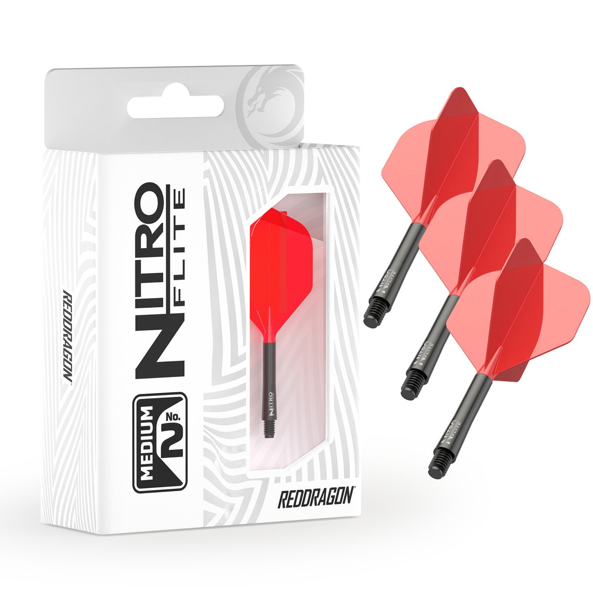 Red Dragon Nitro Flite Integrated Flight & Shaft Red & Black No2 - view 15