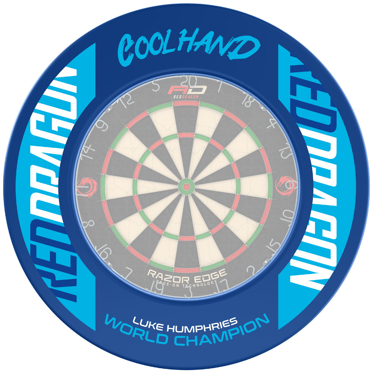 Luke Humphries World Champion Dartboard Surround by Red Dragon - view 2