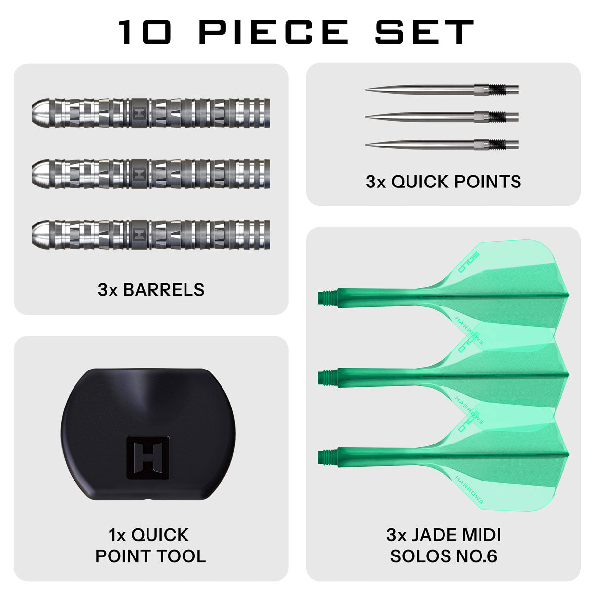 Harrows Torrent Parallel Quick Point 90% Tungsten Steel Tip Darts