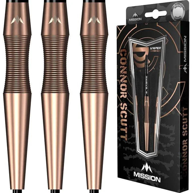Mission Connor Scutt V2 Darts - Steel Tip - 90% - Bronze PVD - Sniper - The Darts Shop