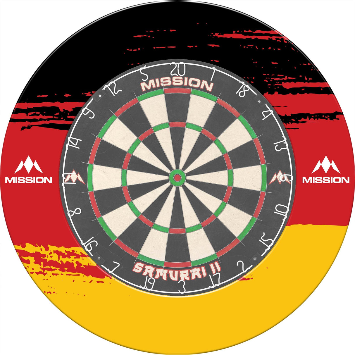 Mission Dartboard Surround - Deutschland Design - Black - Brush Stroke - view 3