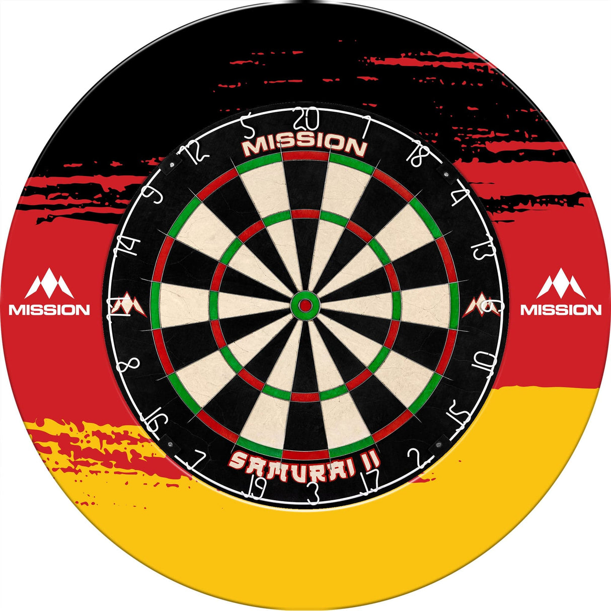 Mission Dartboard Surround - Deutschland Design - Black - Brush Stroke - view 4