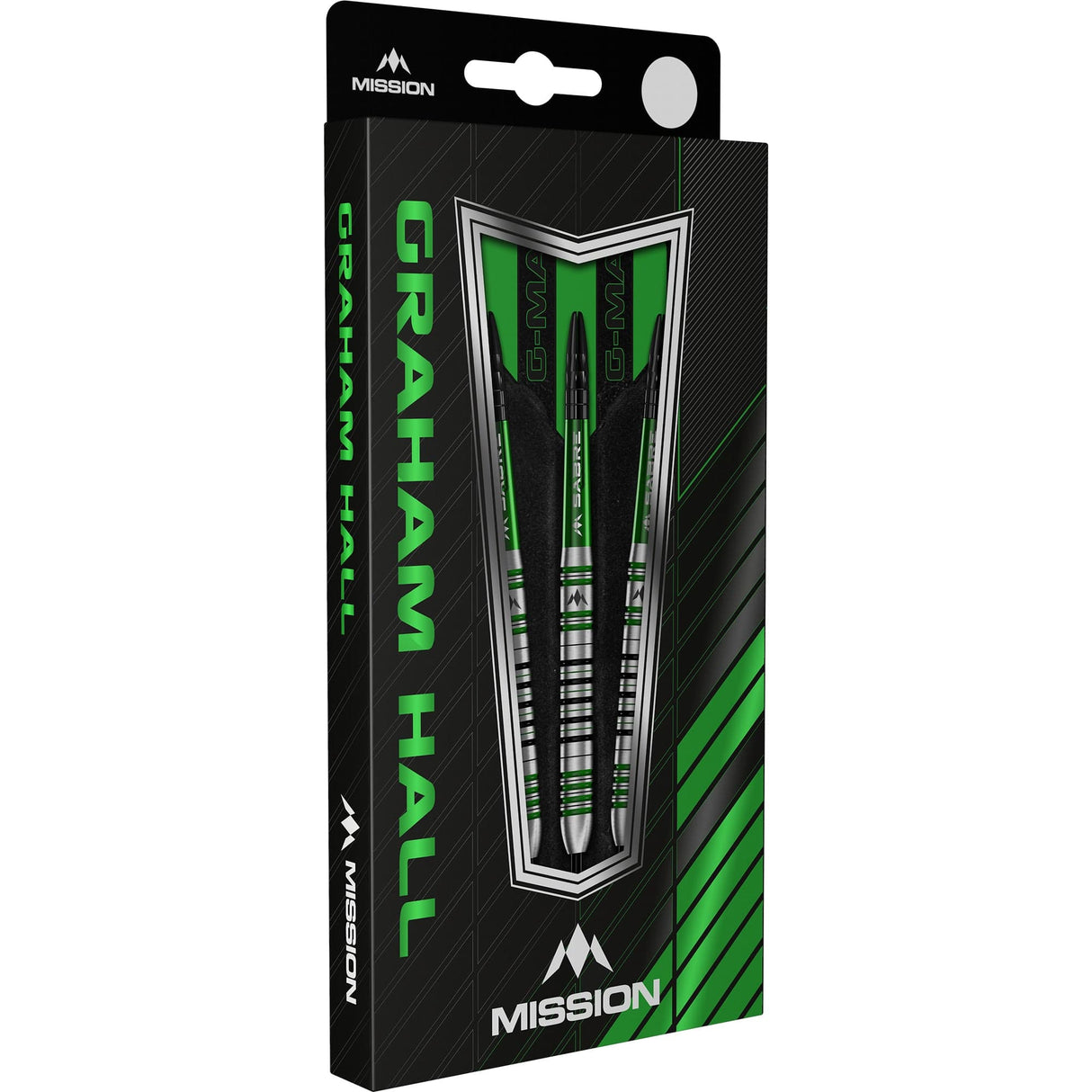 Mission Graham Hall Darts - Steel Tip - 90% - Black & Green - view 5