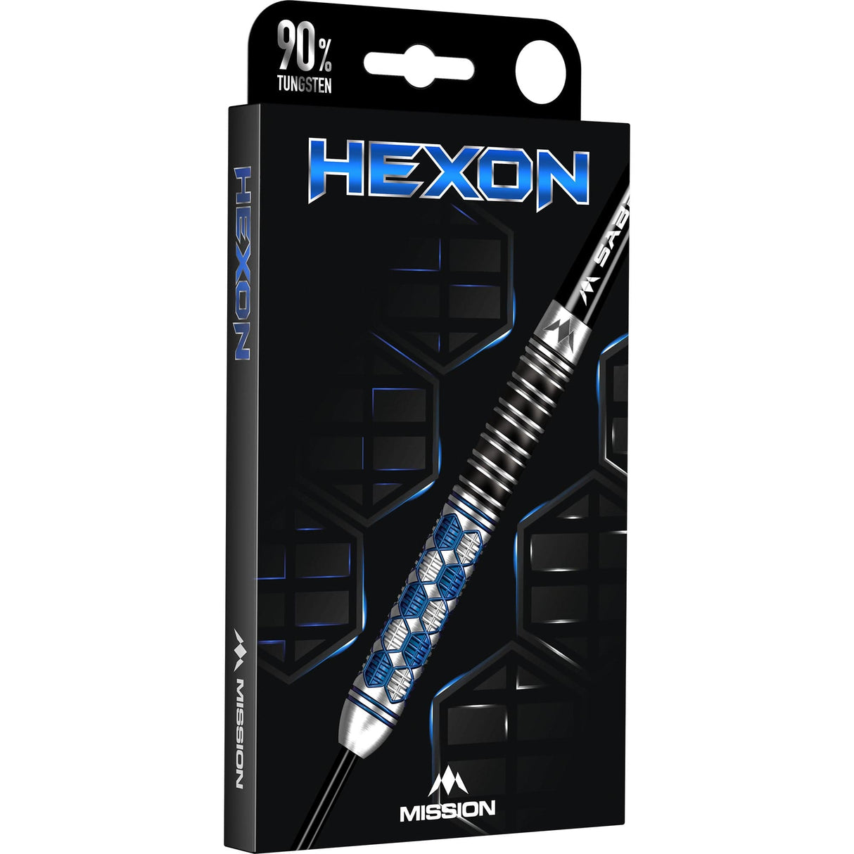 Mission Hexon Darts - Steel Tip - 90% - Blue PVD - The Darts Shop