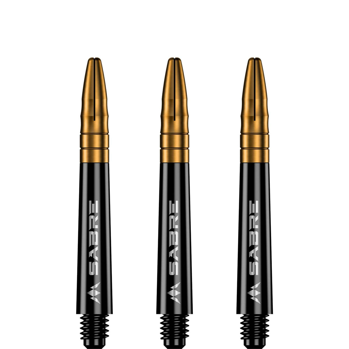 *Mission Sabre Shafts - Polycarbonate Dart Stems - Black - Gold Top - view 4
