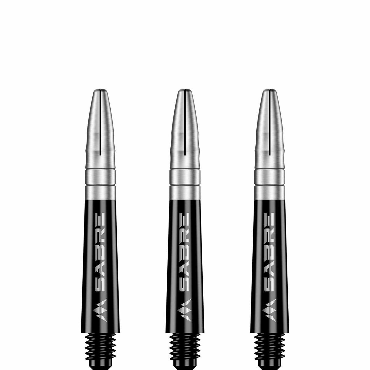 *Mission Sabre Shafts - Polycarbonate Dart Stems - Black - Silver Top - view 5
