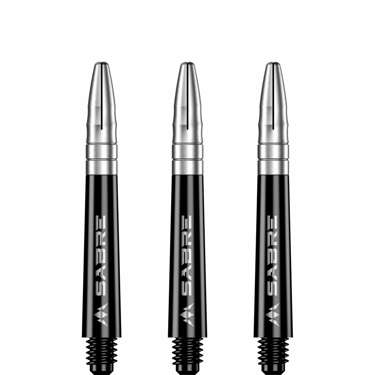*Mission Sabre Shafts - Polycarbonate Dart Stems - Black - Silver Top - view 4