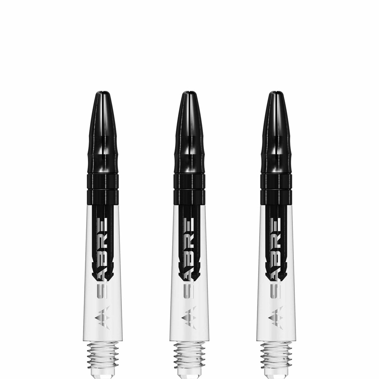 *Mission Sabre Shafts - Polycarbonate Dart Stems - Clear - Black Top - view 5