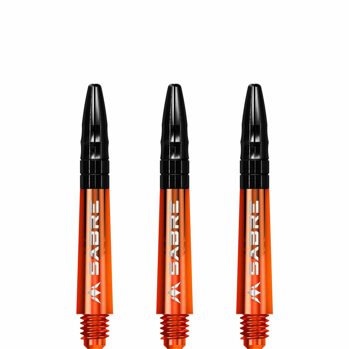 *Mission Sabre Shafts - Polycarbonate Dart Stems - Orange - Black Top - view 5