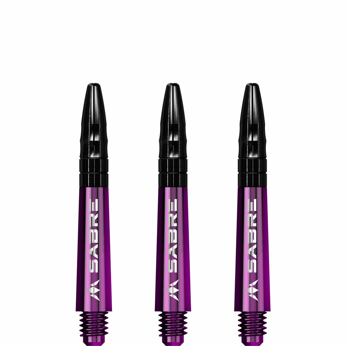 *Mission Sabre Shafts - Polycarbonate Dart Stems - Purple - Black Top - view 5