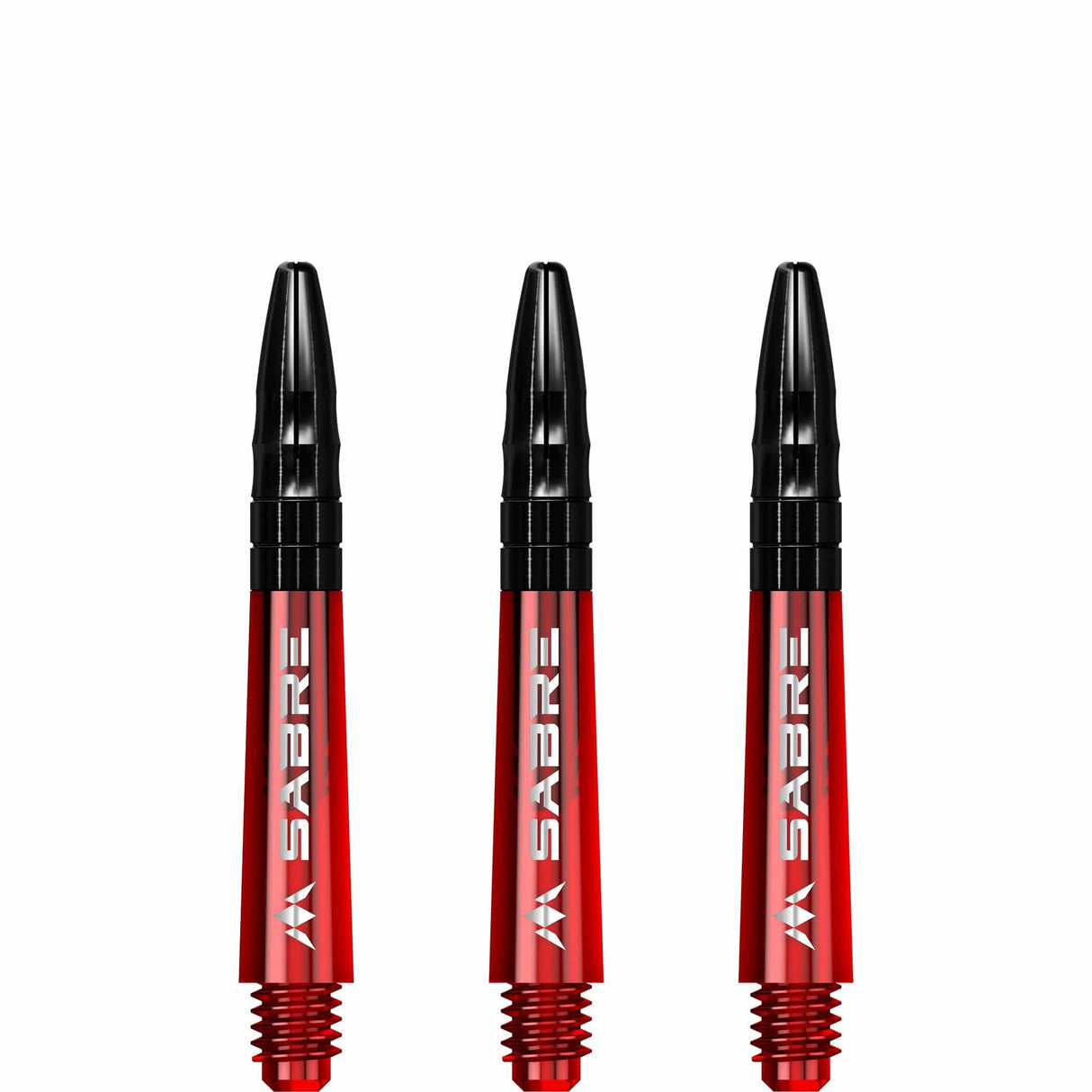 *Mission Sabre Shafts - Polycarbonate Dart Stems - Red - Black Top - view 5