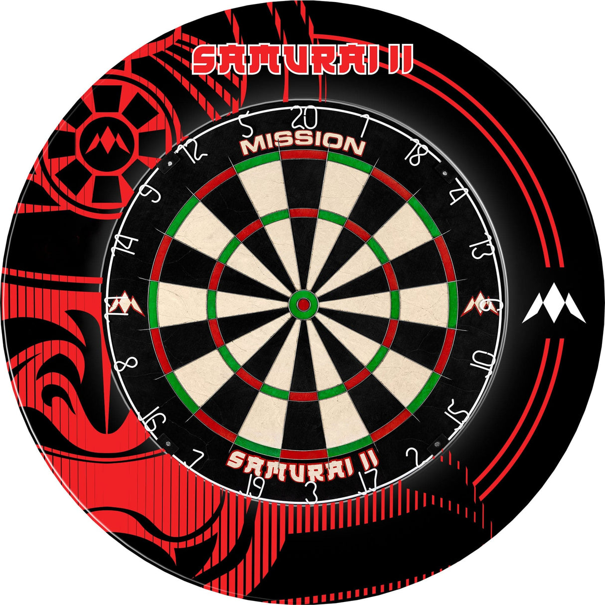 Mission Samurai II Professional Dartboard Surround - Red - view 3