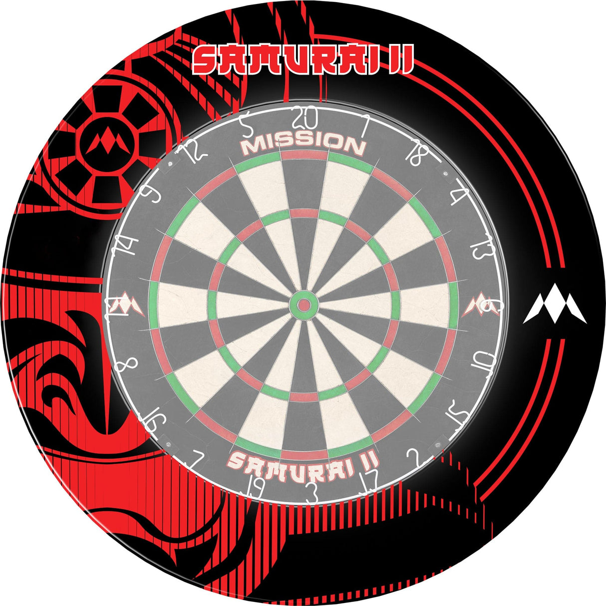 Mission Samurai II Professional Dartboard Surround - Red - view 4