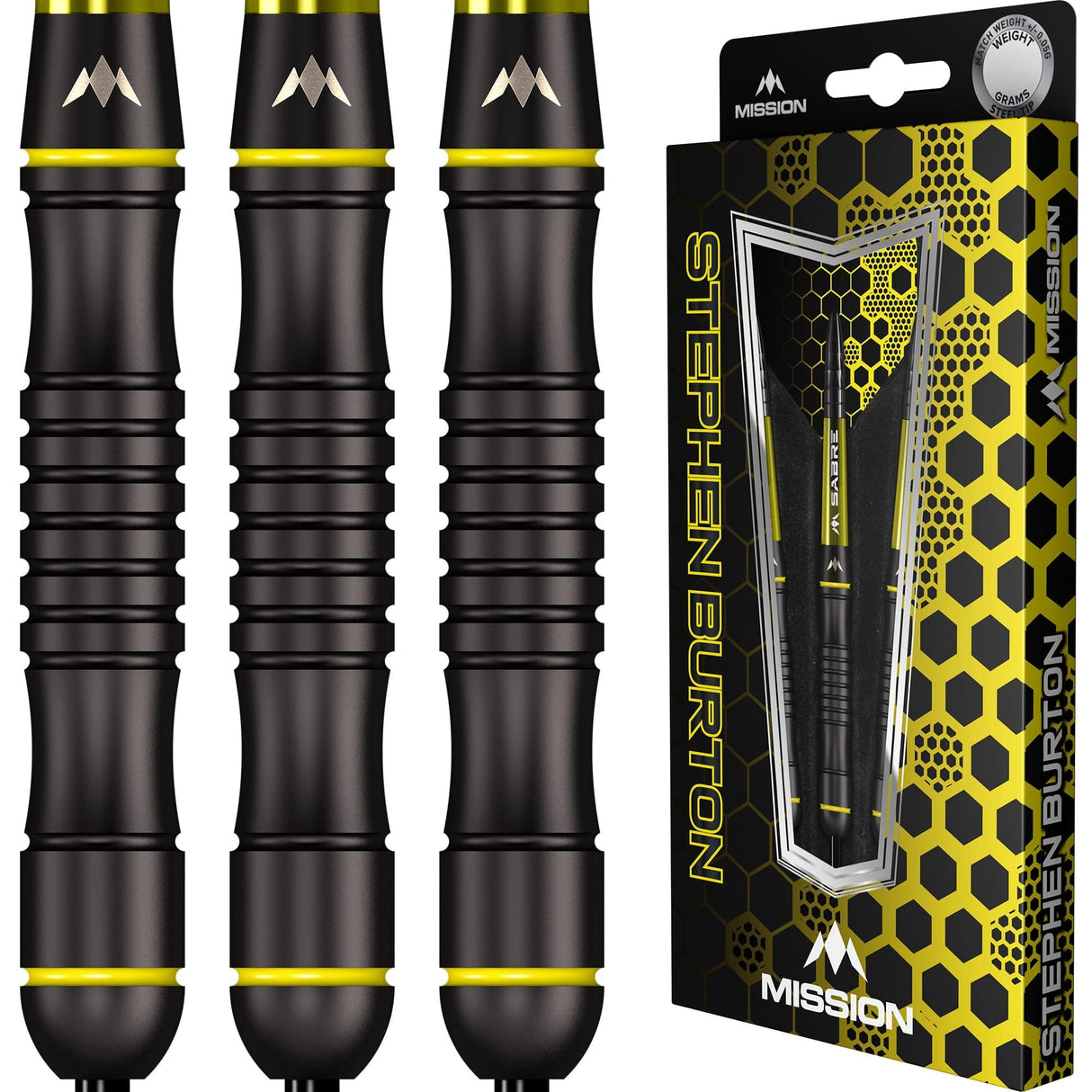 Mission Stephen Burton Darts - Steel Tip - 90% - Black Titanium - Bertie - view 3