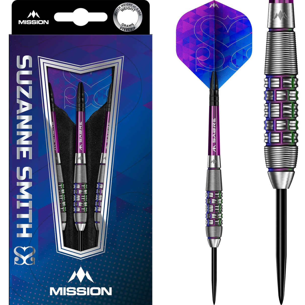 *Mission Suzanne Smith Darts - Steel Tip - Coral PVD
